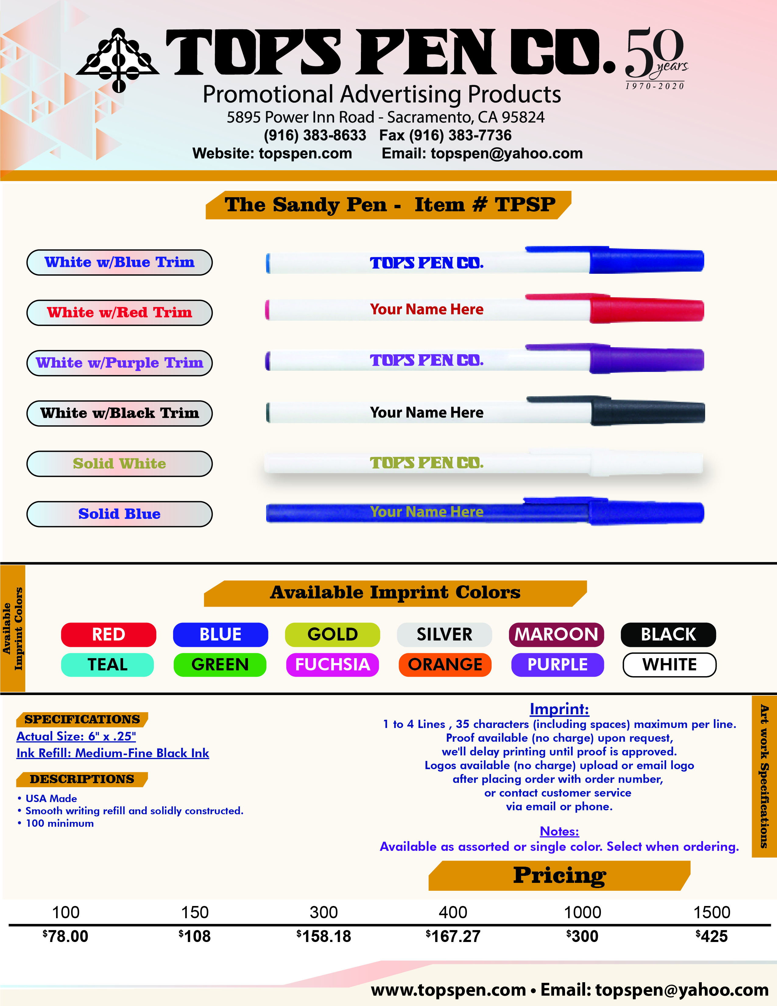 Product flyer